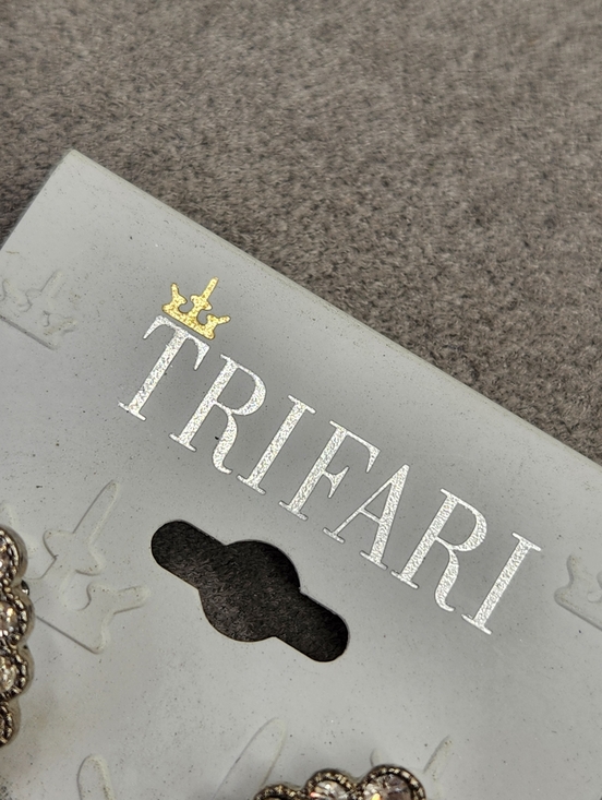 Trifari Earrings Brown Bronze Teardrop New - Picture 3 of 5